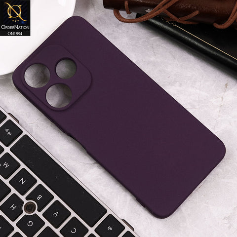 Xiaomi Redmi Note 13R Cover - Purple - Matte Shockproof Sillica Gel Soft Case