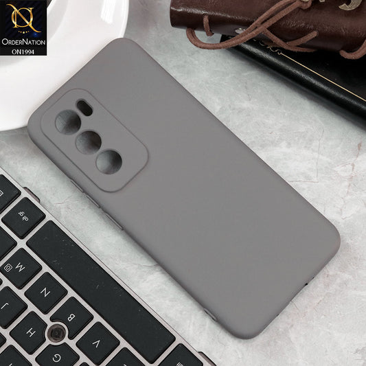 Oppo Reno 12 Cover - Light Gray - Matte Shockproof Sillica Gel Soft Case