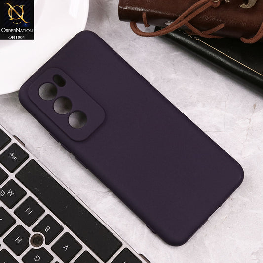 Oppo Reno 12 Cover - Purple - Matte Shockproof Sillica Gel Soft Case