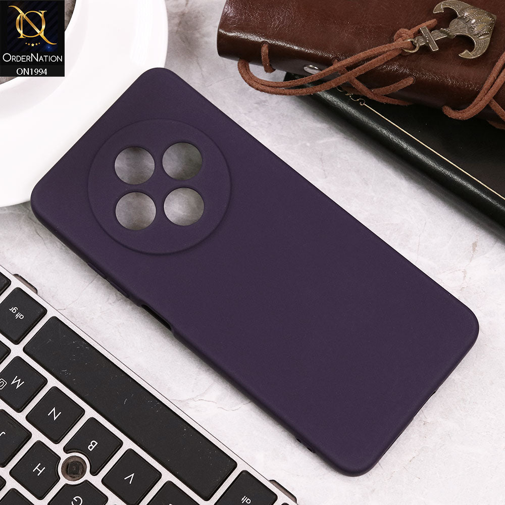 Oppo Reno 12F 4G Cover - Purple - Matte Shockproof Sillica Gel Soft Case