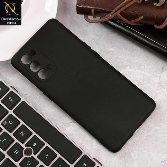 Oppo Reno 5 Pro 5G Cover - Black - Matte Shockproof Sillica Gel Soft Case