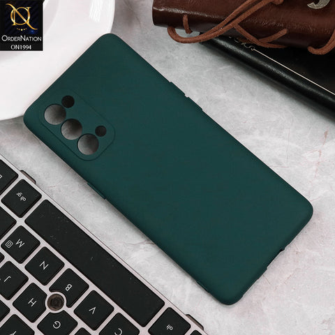 Oppo Reno 5 Pro 5G Cover - Green - Matte Shockproof Sillica Gel Soft Case