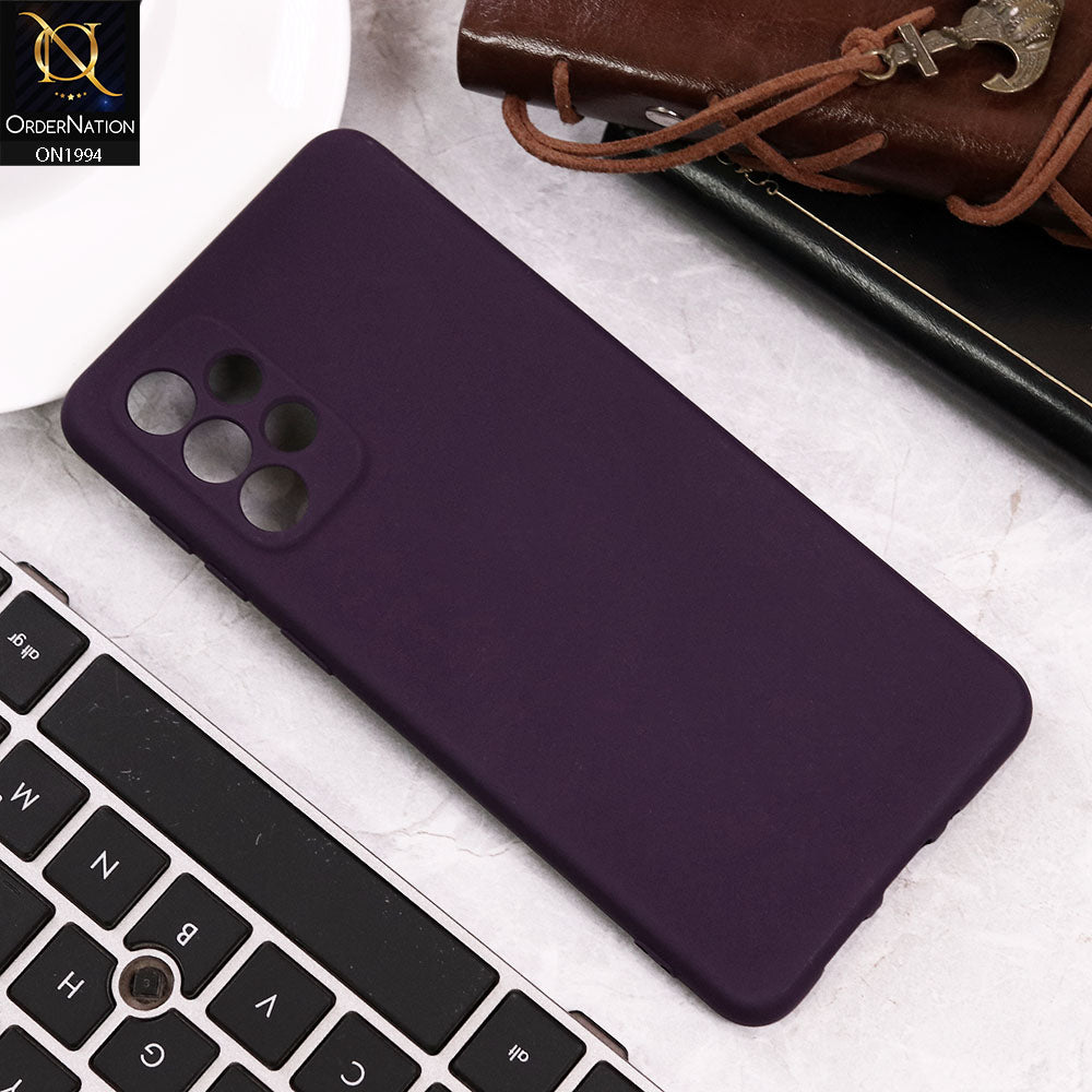 Samsung Galaxy A73 5G Cover - Purple - Matte Shockproof Sillica Gel Soft Case