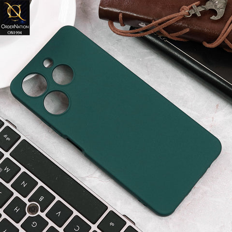 Tecno Spark 10 Pro Cover - Green - Matte Shockproof Sillica Gel Soft Case