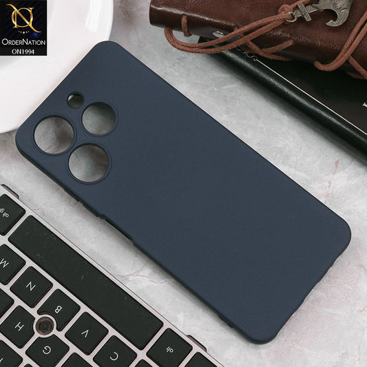 Tecno Spark 10 Pro Cover - Midnight Blue - Matte Shockproof Sillica Gel Soft Case