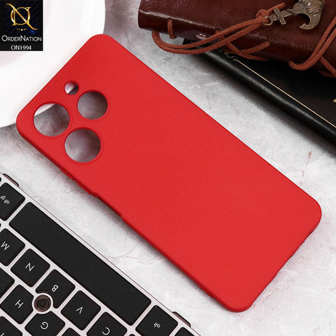 Tecno Spark 10 Pro Cover - Red - Matte Shockproof Sillica Gel Soft Case