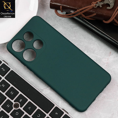 Infinix Smart 7 Cover - Green - Matte Shockproof Sillica Gel Soft Case