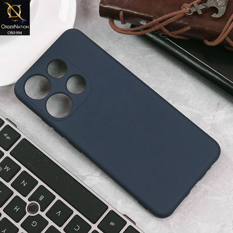 Infinix Smart 7 Plus Cover - Midnight Blue - Matte Shockproof Sillica Gel Soft Case