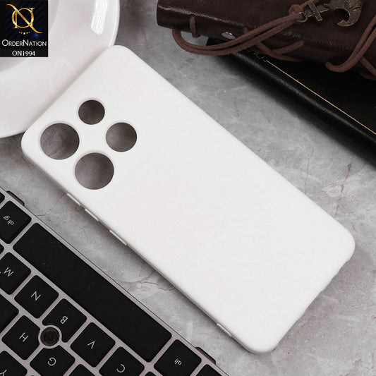 Infinix Smart 7 Plus Cover - White - Matte Shockproof Sillica Gel Soft Case