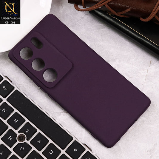 Vivo S17t Cover - Purple - Matte Shockproof Sillica Gel Soft Case