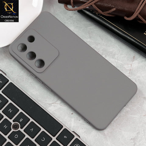 Vivo V29e Cover - Light Gray - Matte Shockproof Sillica Gel Soft Case