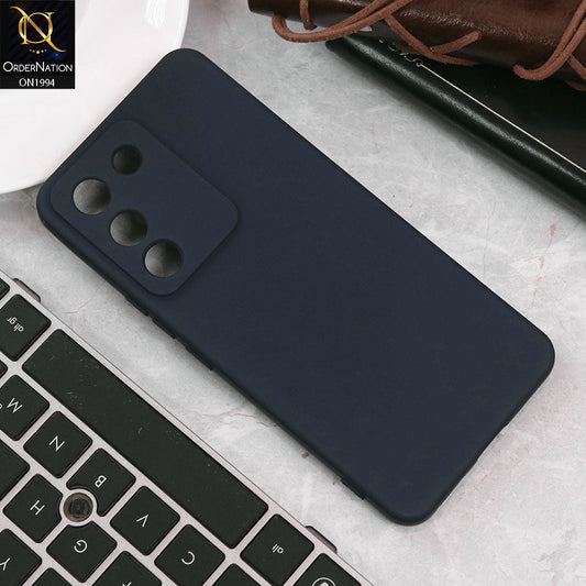 Vivo Y200 Cover - Midnight Blue - Matte Shockproof Sillica Gel Soft Case