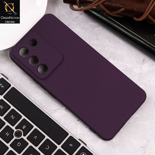 Vivo V29e Cover - Purple - Matte Shockproof Sillica Gel Soft Case