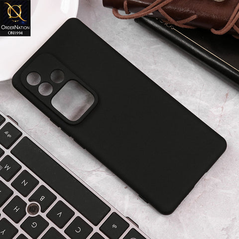 Vivo V30 Cover - Black - Matte Shockproof Sillica Gel Soft Case