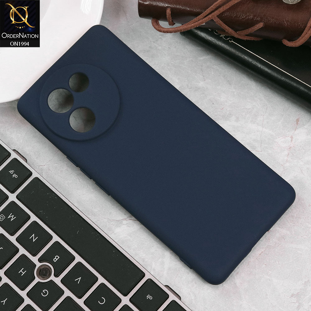 Vivo V30e Cover - Midnight Blue - Matte Shockproof Sillica Gel Soft Case