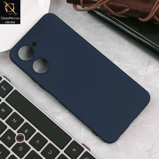 Vivo Y18 Cover - Midnight Blue - Matte Shockproof Sillica Gel Soft Case