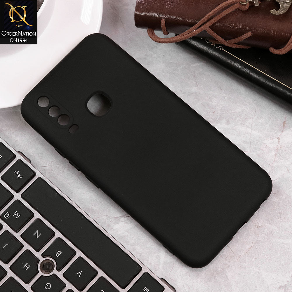 Vivo Y17 Cover - Black - Matte Shockproof Sillica Gel Soft Case