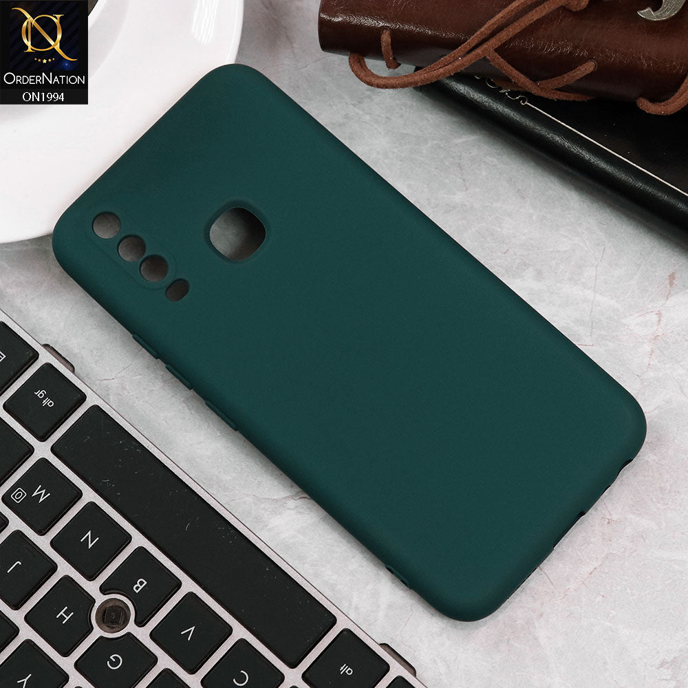 Vivo Y12 Cover - Green - Matte Shockproof Sillica Gel Soft Case