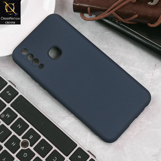 Vivo Y12 Cover - Midnight Blue - Matte Shockproof Sillica Gel Soft Case