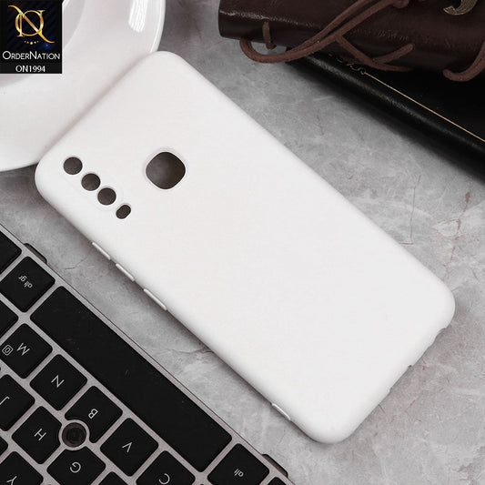 Vivo Y17 Cover - White - Matte Shockproof Sillica Gel Soft Case