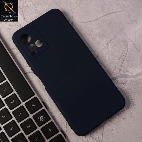 Vivo Y21 Cover - Midnight Blue - Matte Shockproof Sillica Gel Soft Case