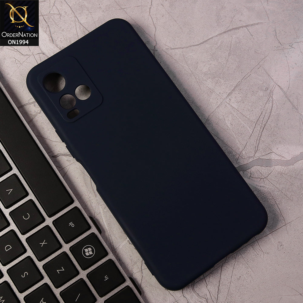 Vivo Y33s Cover - Midnight Blue - Matte Shockproof Sillica Gel Soft Case