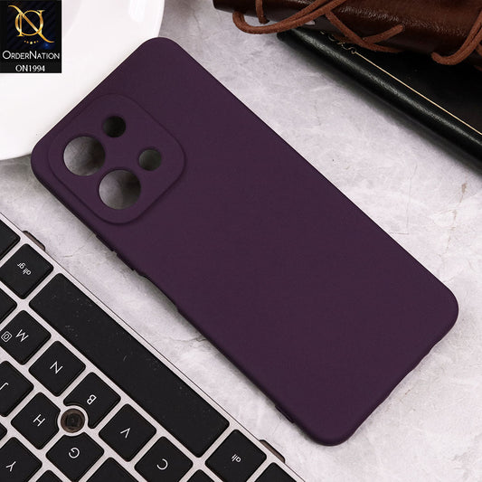 Vivo Y28 4G Cover - Purple - Matte Shockproof Sillica Gel Soft Case