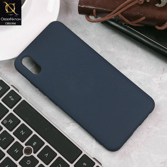 Vivo Y91C Cover - Midnight Blue - Matte Shockproof Sillica Gel Soft Case