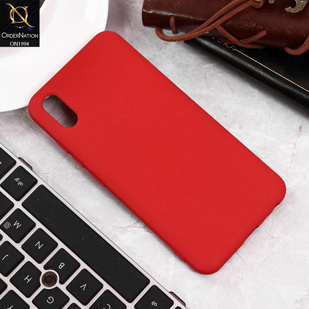 Vivo Y91C Cover - Red - Matte Shockproof Sillica Gel Soft Case