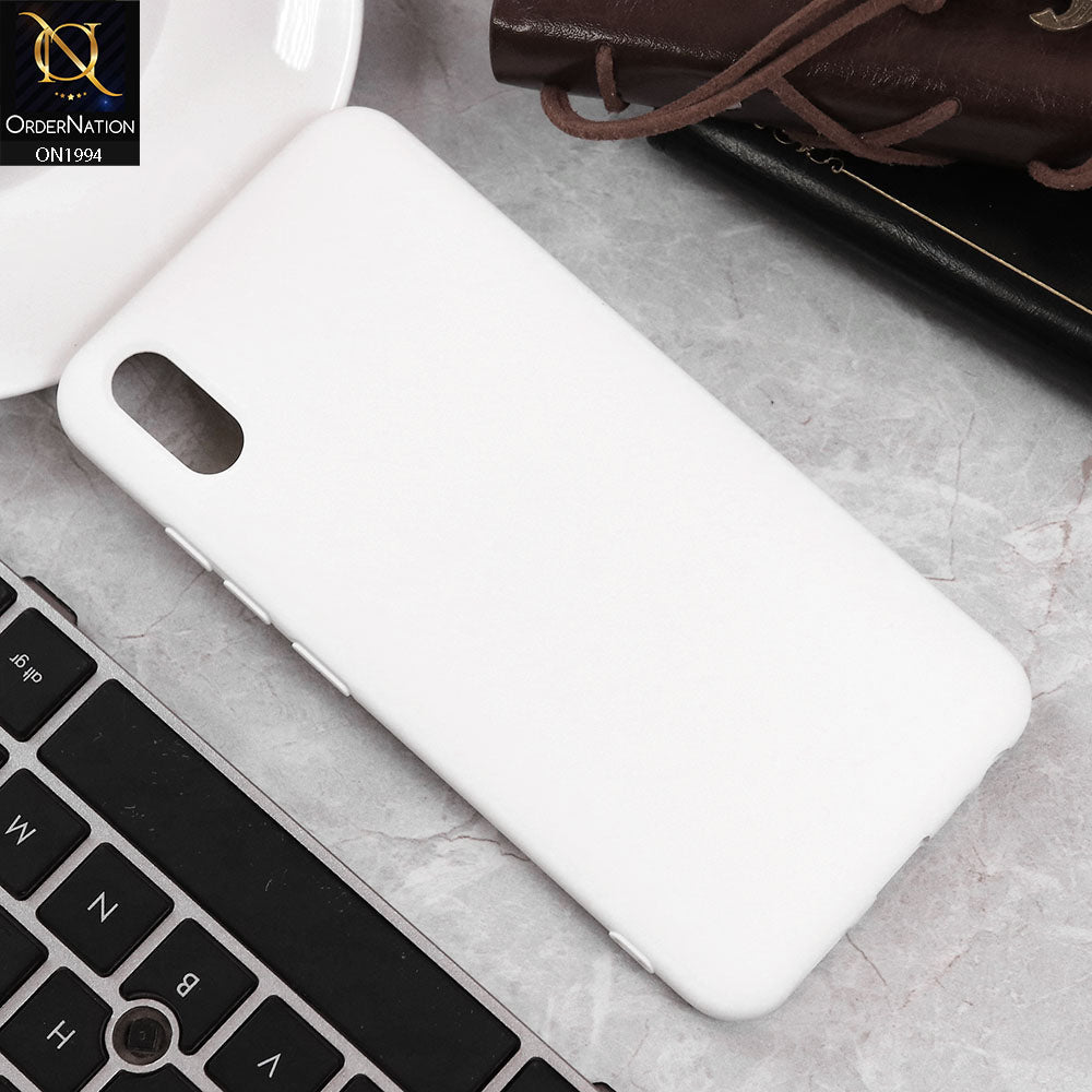 Vivo Y91C Cover - White - Matte Shockproof Sillica Gel Soft Case