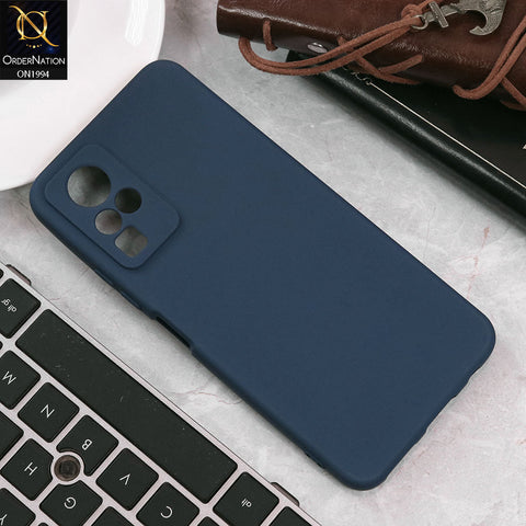 Infinix Zero X Pro Cover - Midnight Blue - Matte Shockproof Sillica Gel Soft Case