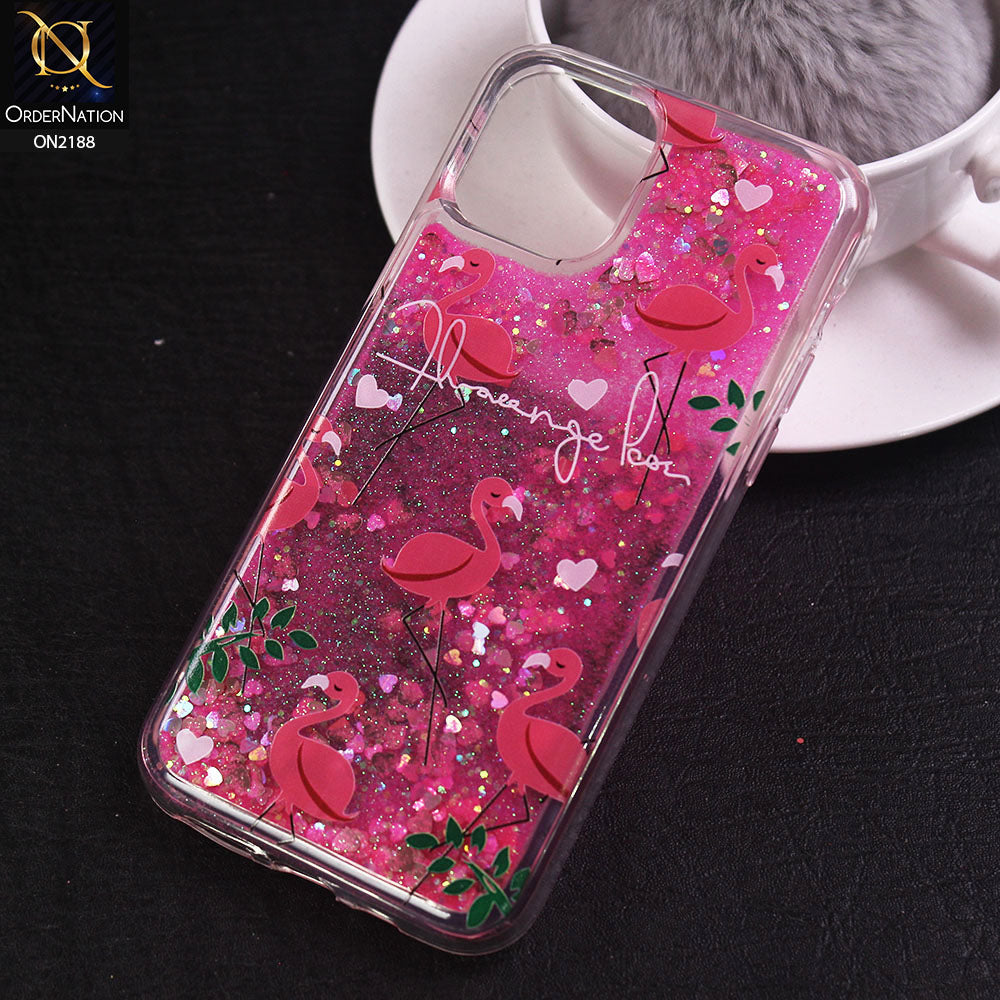 iPhone 11 Pro - Design 10 - Trendy Moving Liquid Glitter Shine Soft Borders Case