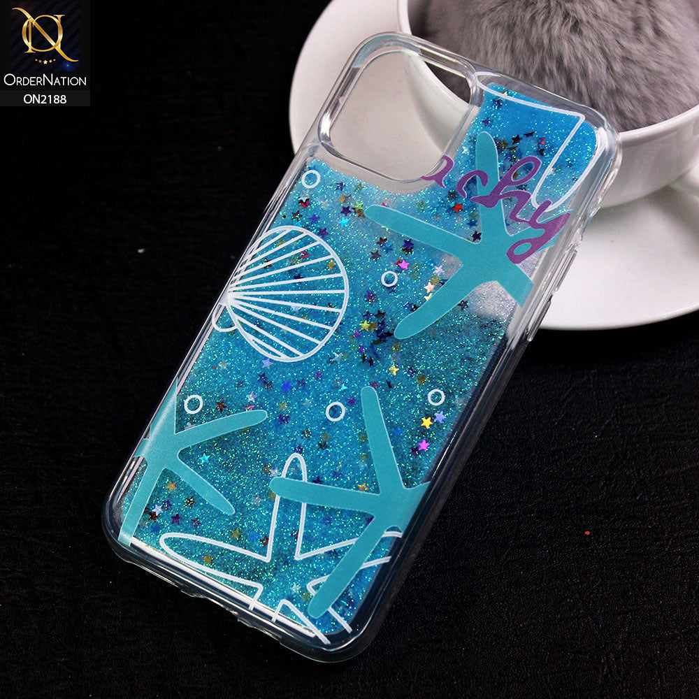 iPhone 11 Pro - Design 11 - Trendy Moving Liquid Glitter Shine Soft Borders Case