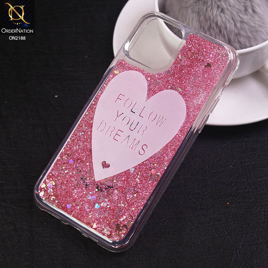 iPhone 11 Pro - Design 17 - Trendy Moving Liquid Glitter Shine Soft Borders Case