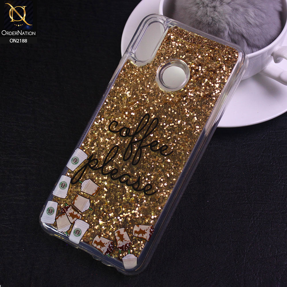 Huawei Y9 2019 - Design 5 - Trendy Moving Liquid Glitter Shine Soft Borders Case