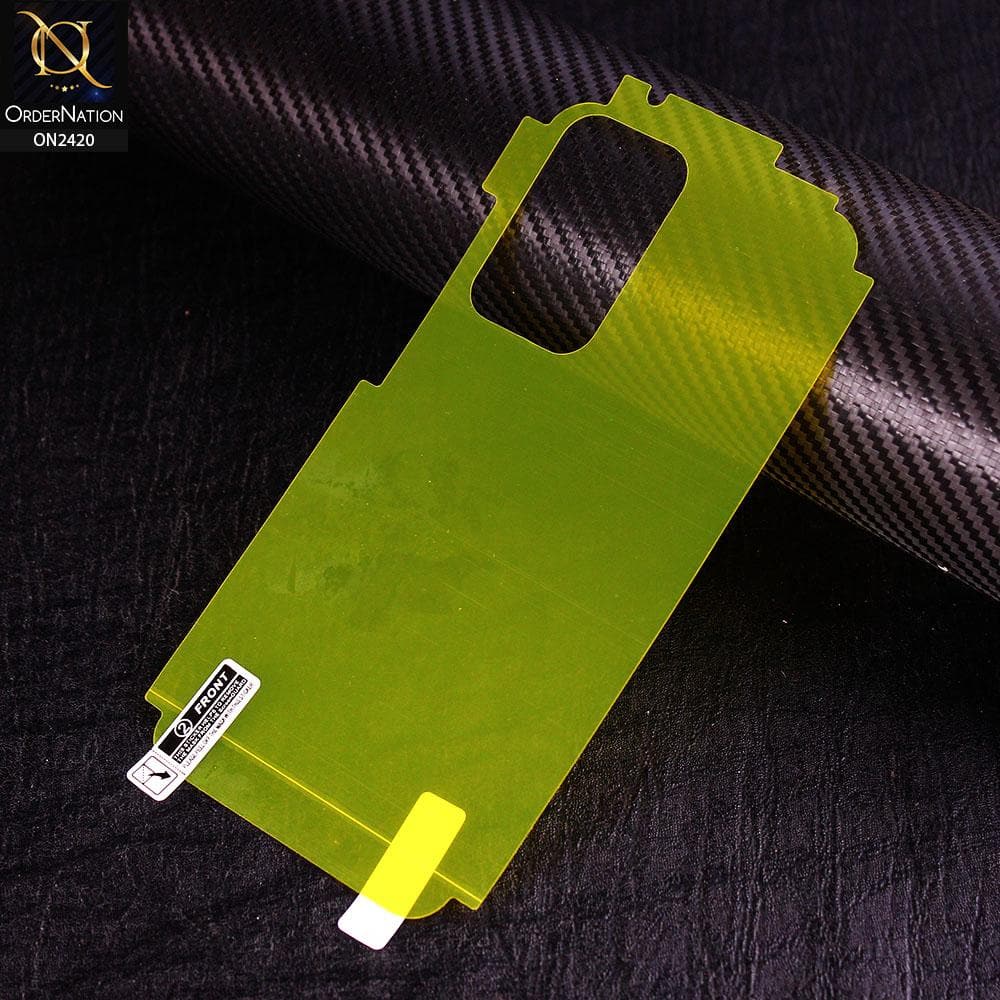 Oppo A95 Protector Cover - Transparent Hydro Jell Skin Film Unbreakable Back Protector Sheet