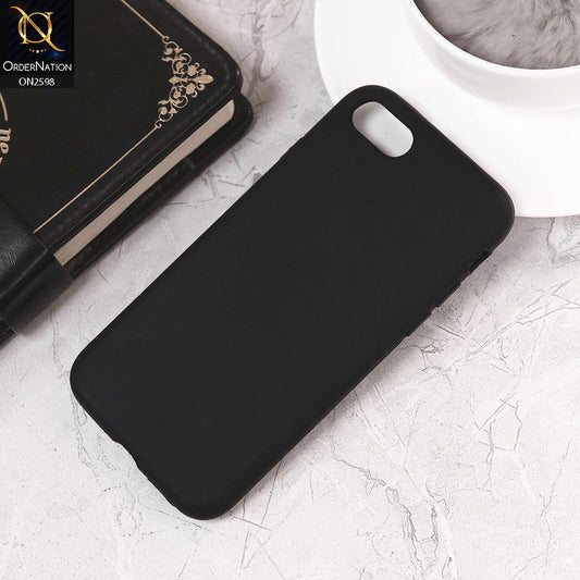 iPhone 8 / 7 Cover - Black - HQ Silica Gel Silicon Shockproof Matte Soft Case