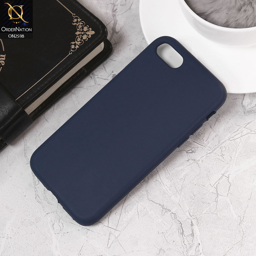 iPhone SE 2020 Cover - Midnight Blue - HQ Silica Gel Silicon Shockproof Matte Soft Case