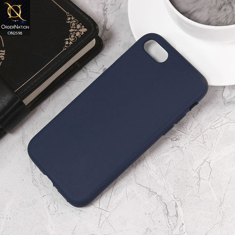 iPhone 8 / 7 Cover - Midnight Blue - HQ Silica Gel Silicon Shockproof Matte Soft Case