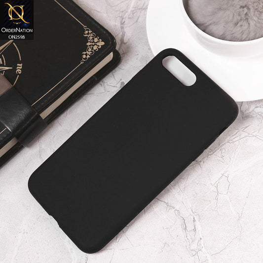 iPhone 8 Plus / 7 Plus Cover - Black - HQ Silica Gel Silicon Shockproof Matte Soft Case