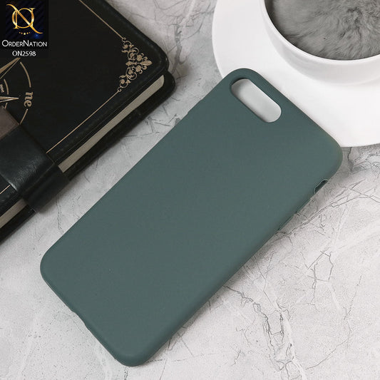 iPhone 8 Plus / 7 Plus Cover - Green - HQ Silica Gel Silicon Shockproof Matte Soft Case