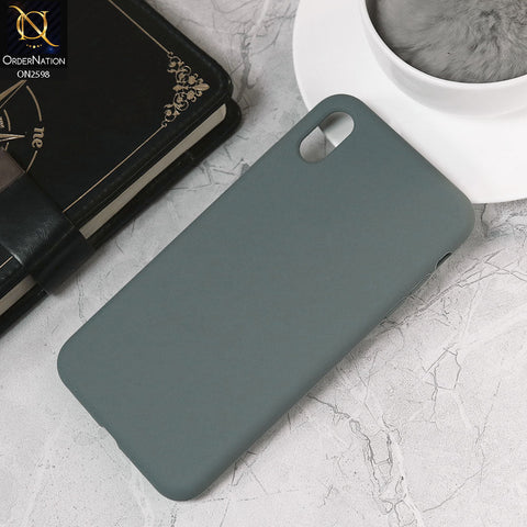 iPhone XS Max Cover - Green - HQ Silica Gel Silicon Shockproof Matte Soft Case