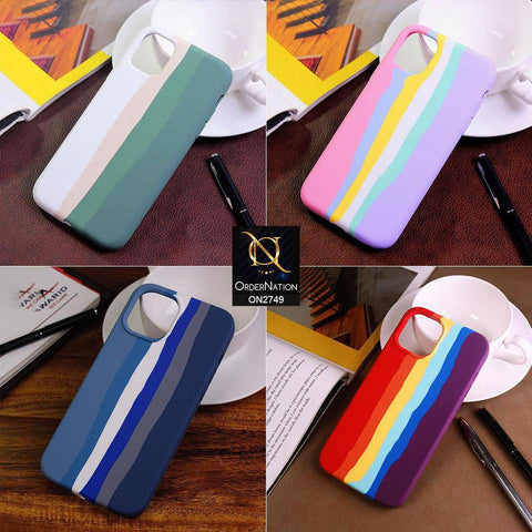 iPhone XR Cover - Multi - Rainbow Series Liquid Soft Silicon Case