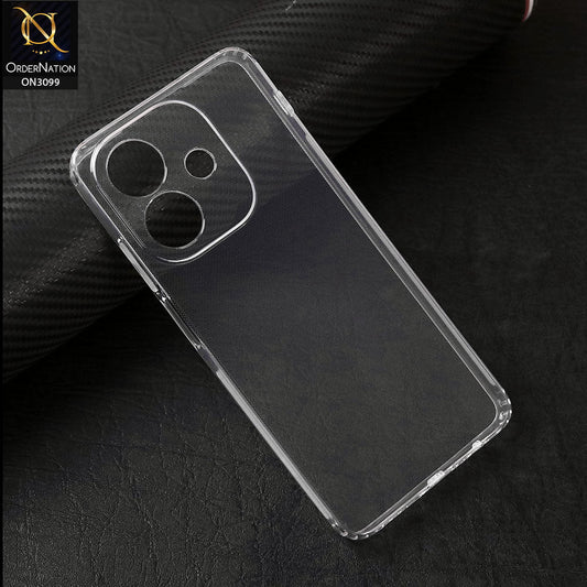 Oppo A3x 5G Cover - Transparent -  Soft 4D Design Shockproof Silicone Transparent Clear Camera Protection Case