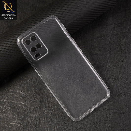 Oppo A54 4G Cover - Soft 4D Design Shockproof Silicone Transparent Clear Camera Protection Case