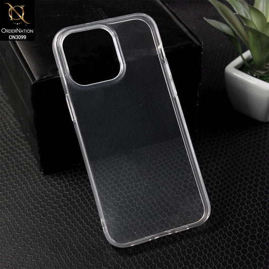 iPhone 15 Pro Max Cover - Soft 4D Design Shockproof Silicone Transparent Clear Camera Protection Case