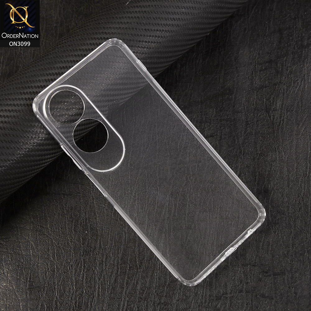 Oppo A60 Cover - Soft 4D Design Shockproof Silicone Transparent Clear Camera Protection Case