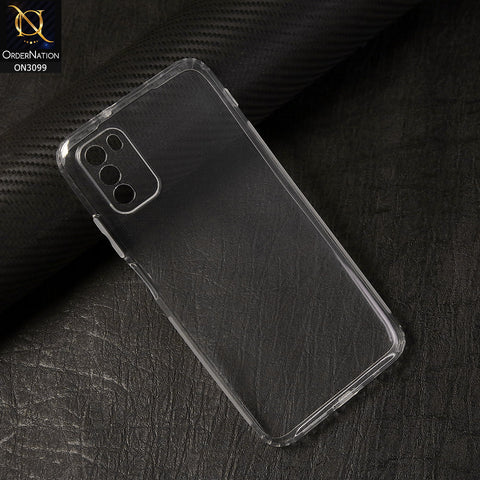 Xiaomi Poco M3 Cover - Soft 4D Design Shockproof Silicone Transparent Clear Camera Protection Case