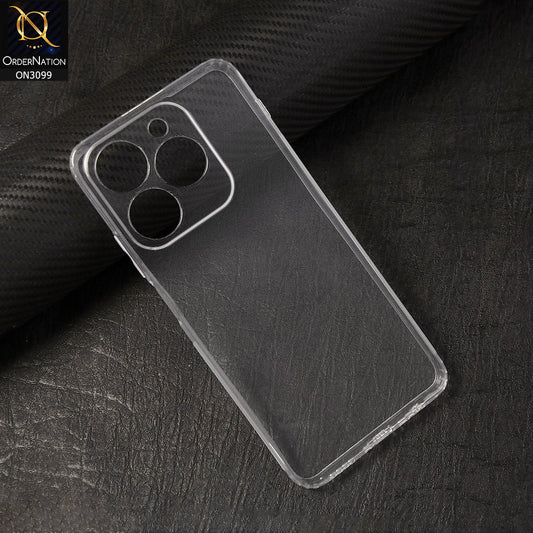 Realme C63 Cover - Soft 4D Design Shockproof Silicone Transparent Clear Camera Protection Case