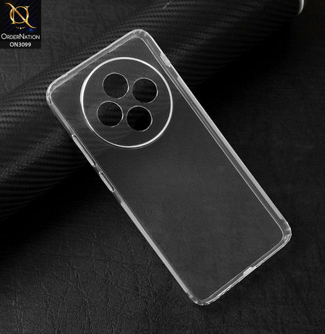 Oppo Reno 12F Cover - Transparent -  Soft 4D Design Shockproof Silicone Transparent Clear Camera Protection Case